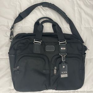 Tumi Alpha Bravo overnight and carry-on bag.